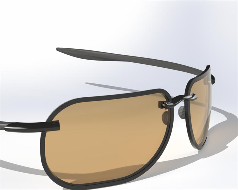 Photorealistic 3D render of sunglasses, modelled from scratch by SOLID3D